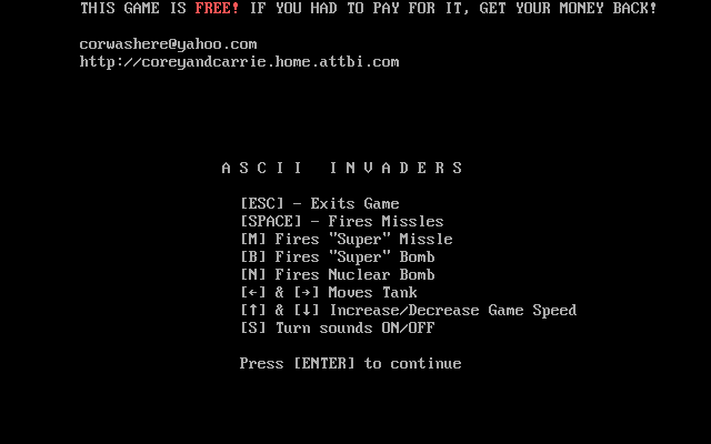 Ascii Invaders