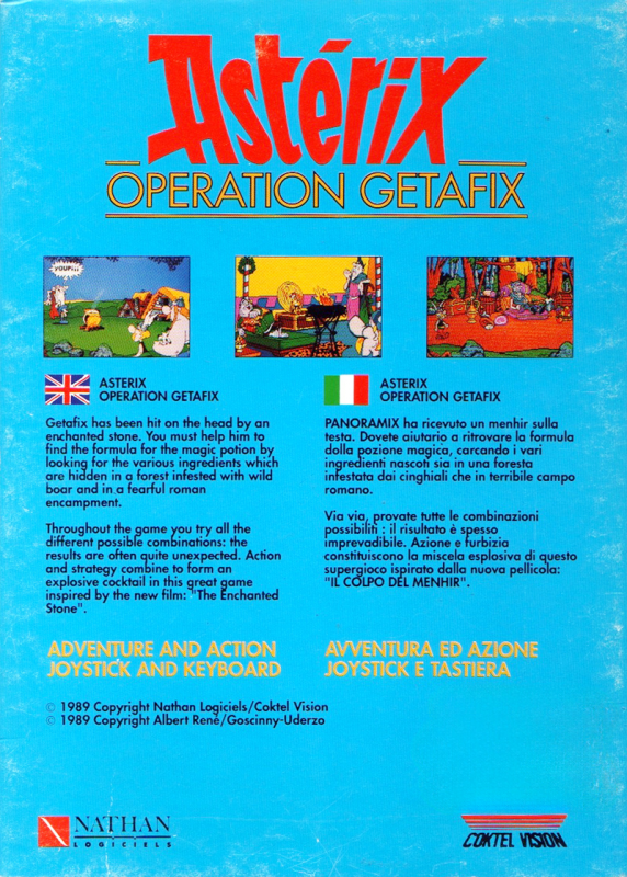 Astérix et le coup du menhir - Dos