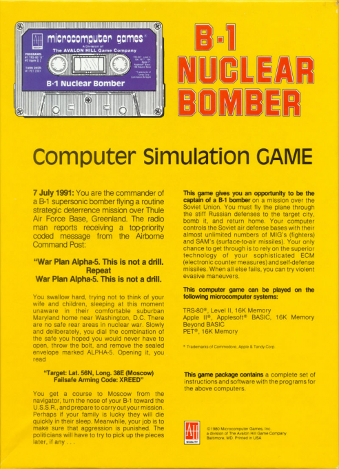 B-1 Nuclear Bomber dos