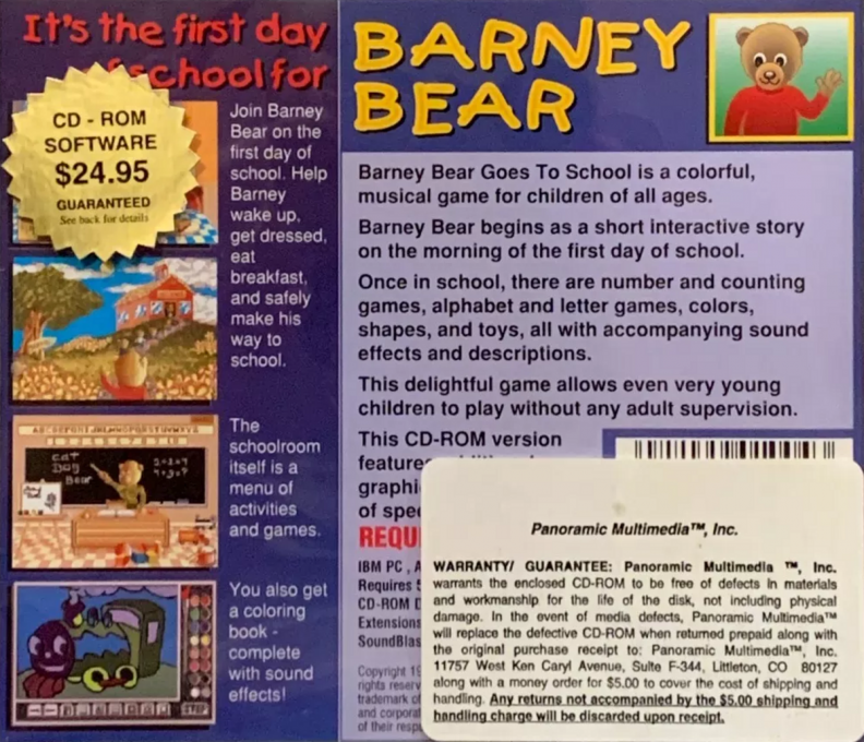 Barney Bear Goes to School dos