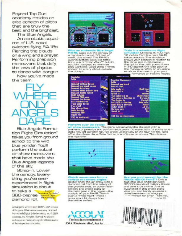 Blue Angels : Formation Flight Simulation dos