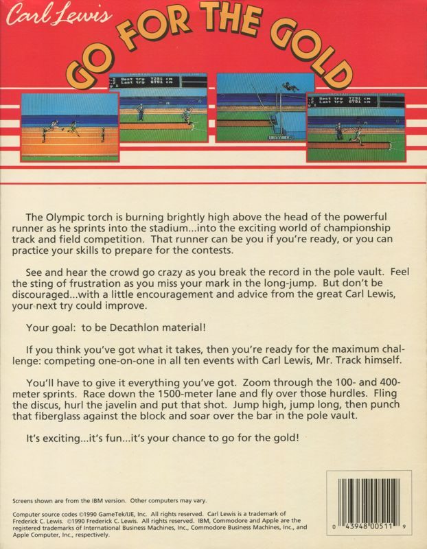 Carl Lewis' Go For The Gold dos
