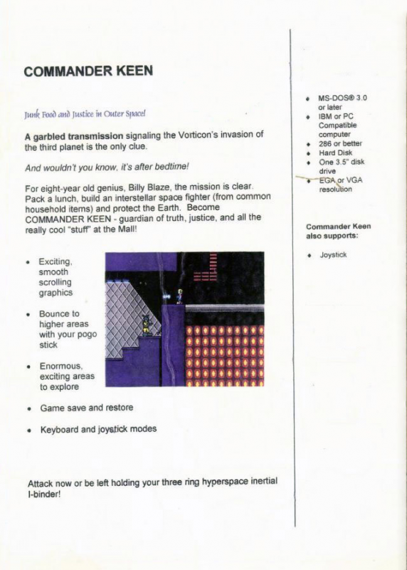 Commander Keen 1 : Marooned on Mars - Dos