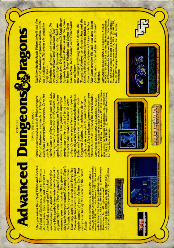 Curse of the Azure Bonds - Dos