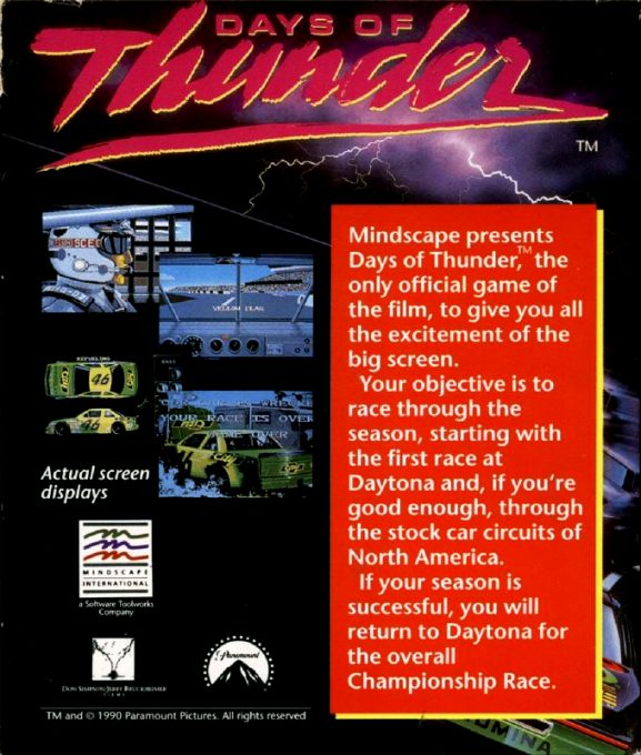 Days Of Thunder dos