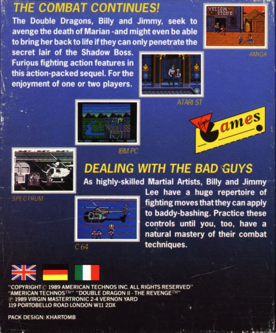 Double Dragon II : The Revenge dos