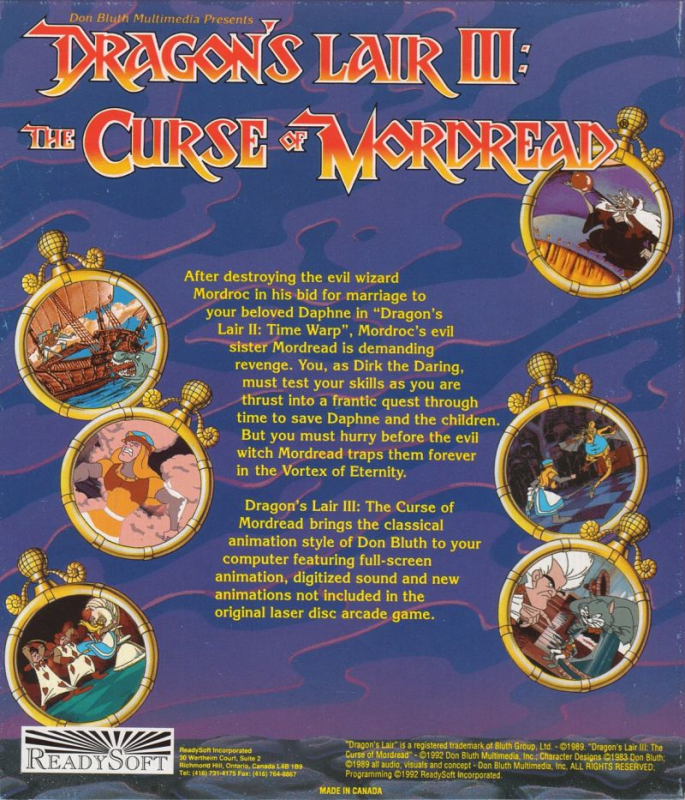 Dragon's Lair III : The Curse of Mordread dos
