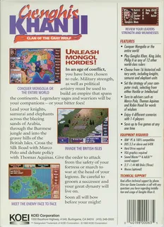 Genghis Khan II : Clan of the Gray Wolf dos