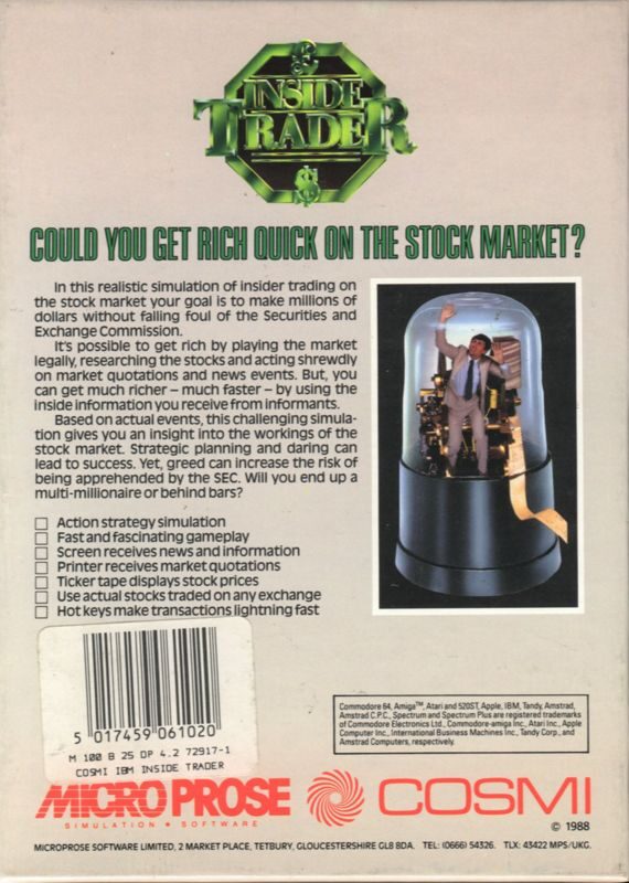 Retro della confezione