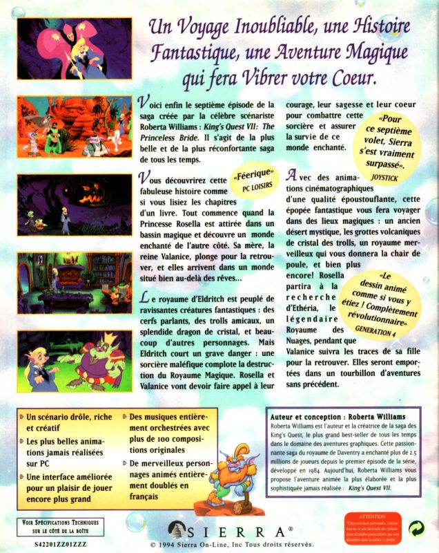King's Quest VII : The Princeless Bride dos