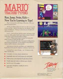 Mario Teaches Typing dos