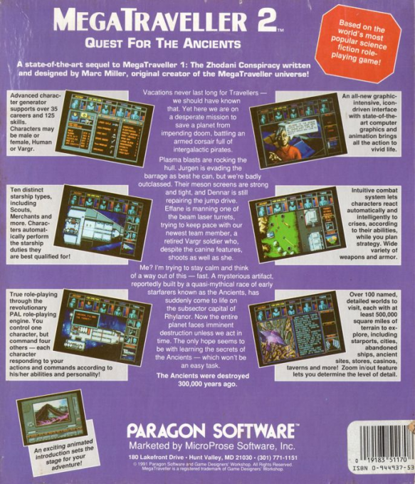 MegaTraveller 2 : Quest for the Ancients - Dos
