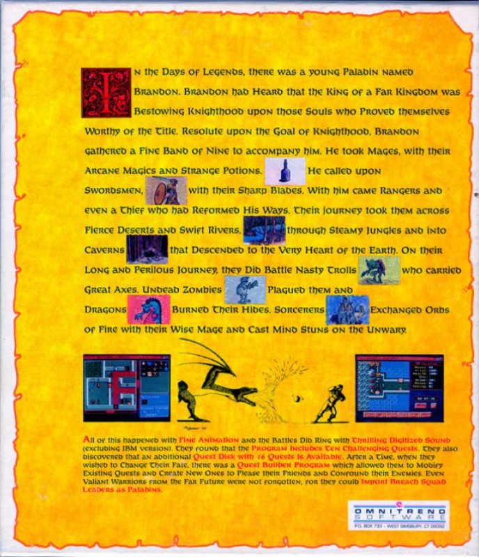 Retro della confezione