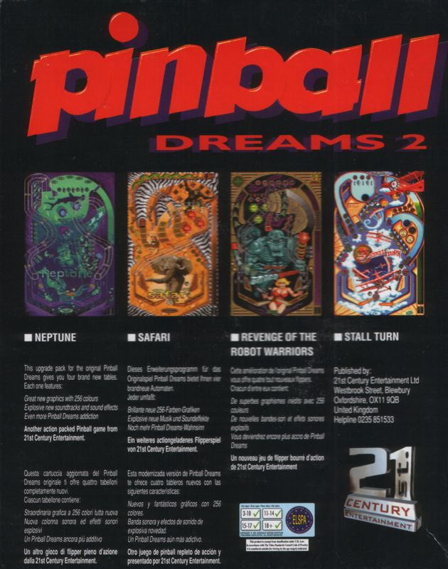 Pinball Dreams 2 - Dos