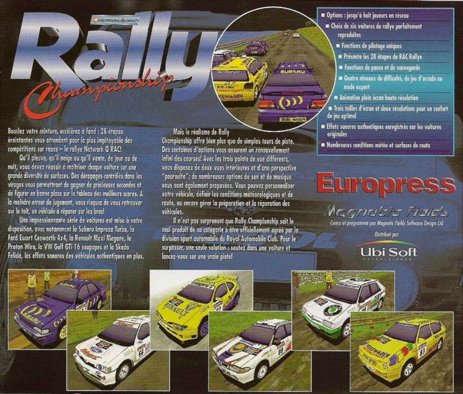 Rally Championship : International Off-Road Racing - Dos