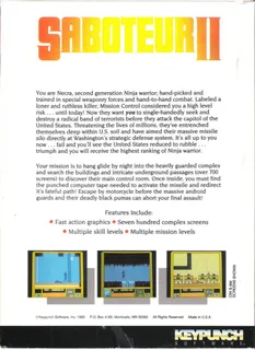 Saboteur II dos