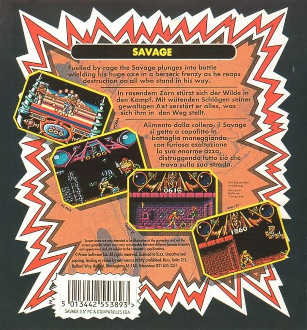 Retro della confezione