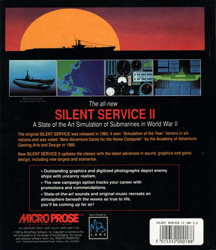 Silent Service II - Dos