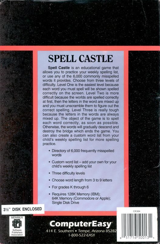 Retro della confezione
