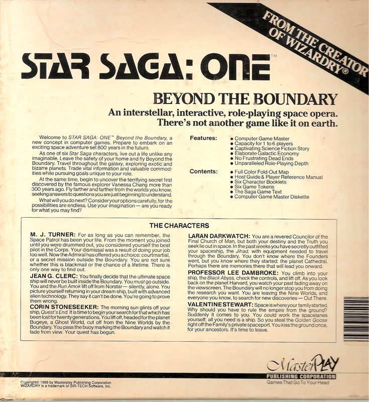 Star Saga : One - Beyond the Boundary dos