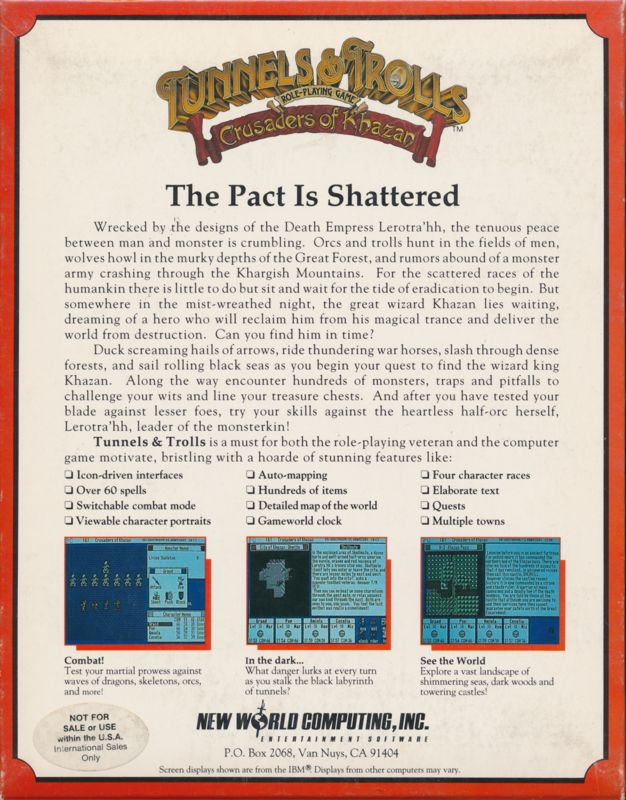 Tunnels & Trolls : Crusaders of Khazan dos