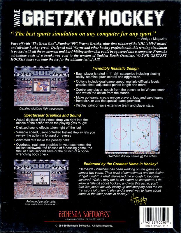 Wayne Gretzky Hockey dos