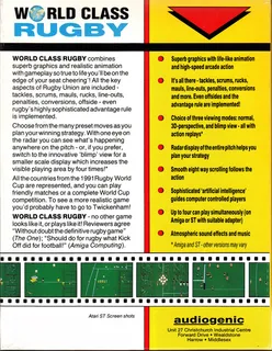 World Class Rugby : Five Nations Edition dos