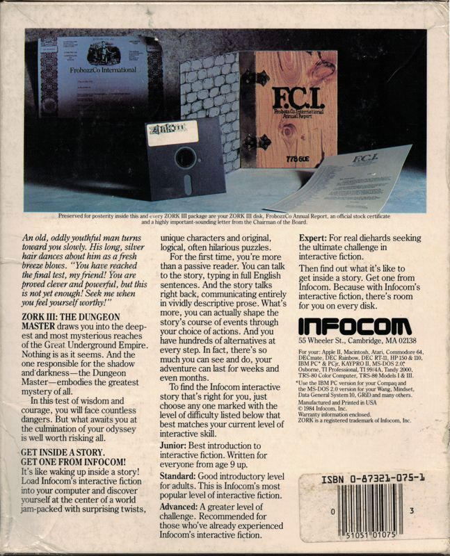 Zork III : The Dungeon Master dos