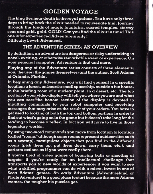 The Golden Voyage - Dos