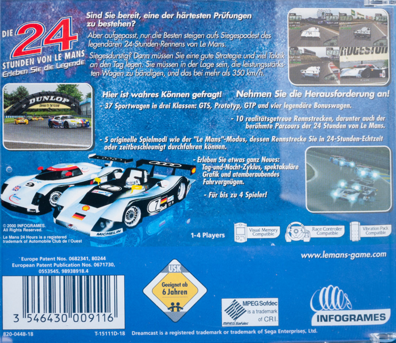 24 Heures du Mans - Dos