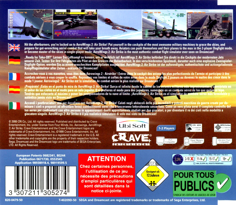 AeroWings 2 : Airstrike - Dos