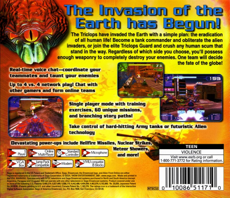 Alien Front Online - Dos