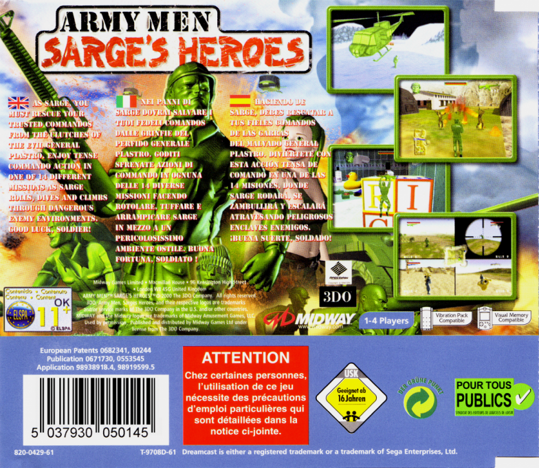 Army Men : Sarge's Heroes - Dos