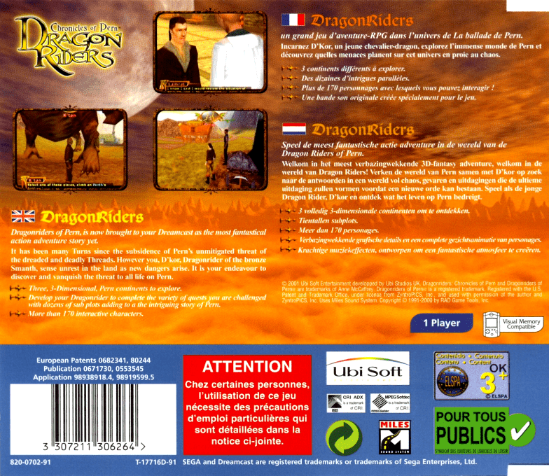 Dragon Riders : Chronicles of Pern - Dos