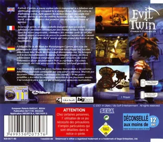 Evil Twin - Cyprien's Chronicles dos