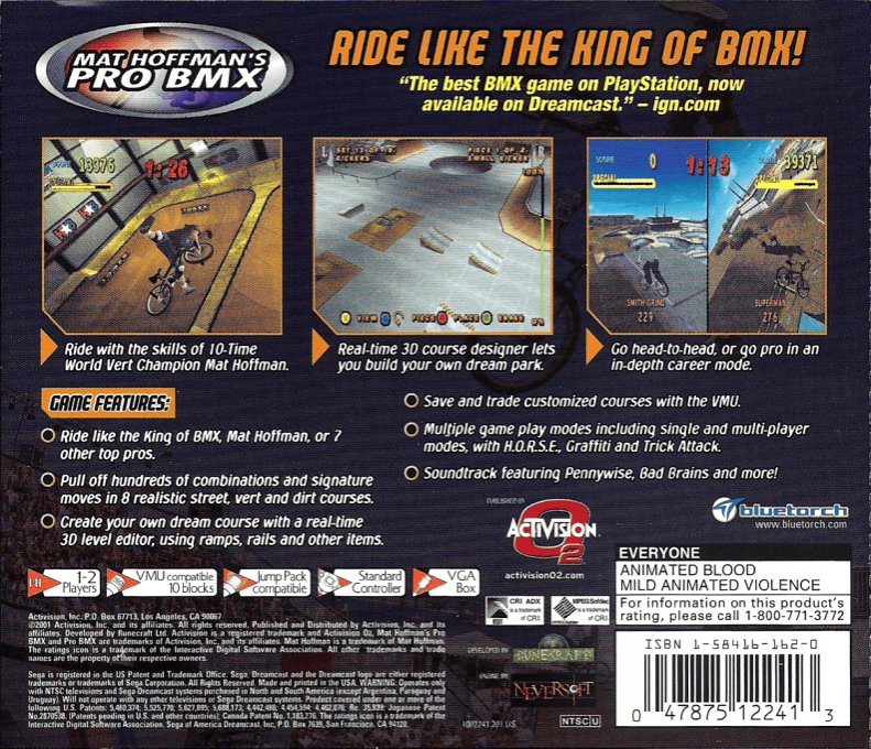 Mat Hoffman's Pro BMX - Dos