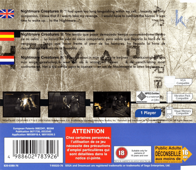 Nightmare Creatures II - Dos