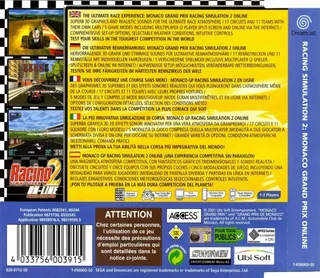 Racing Simulation 2 - Monaco Grand Prix Online dos