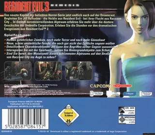 Resident Evil 3 : Nemesis dos