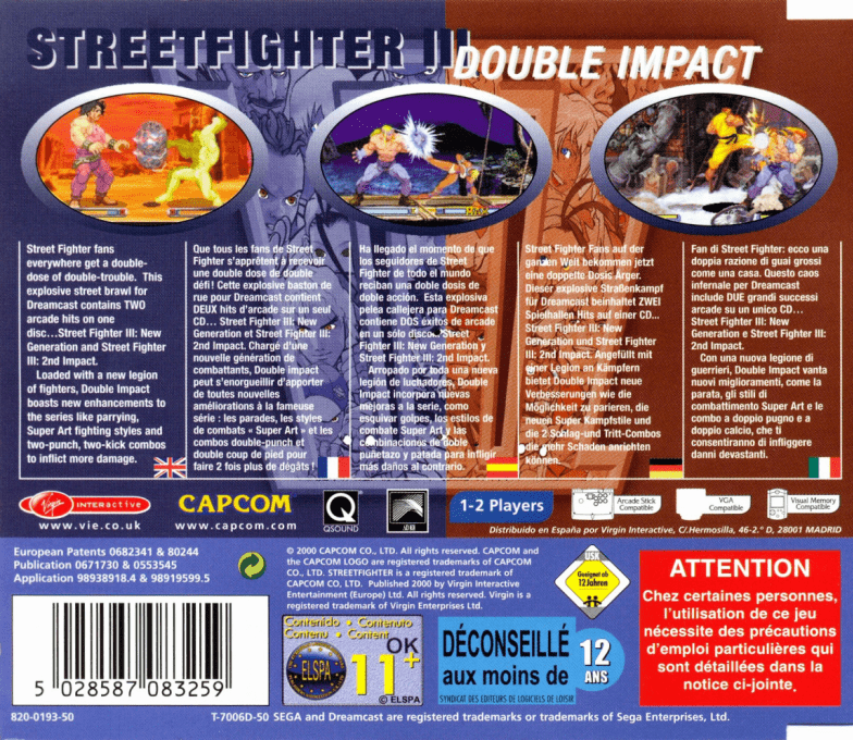 Street Fighter III : Double Impact - Dos