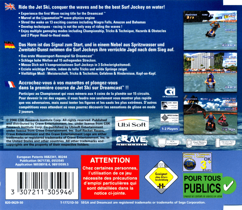 Surf Rocket Racers - Dos