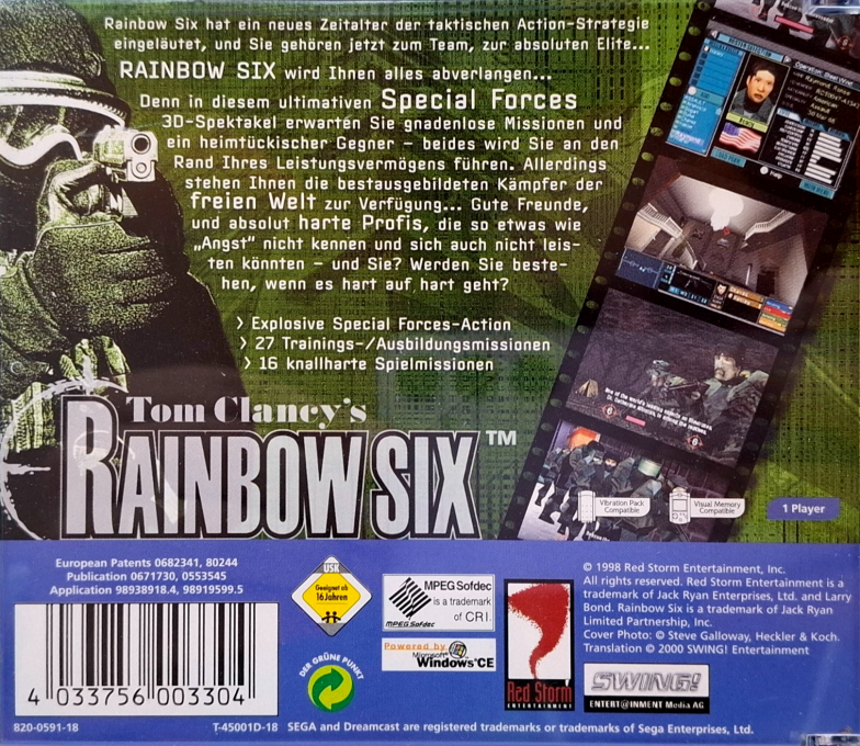 Tom Clancy's Rainbow Six with Eagle Watch Missions - Dos