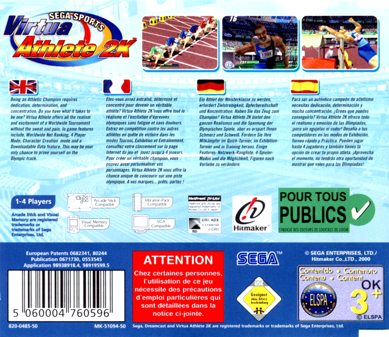 Virtua Athlete 2K - Dos