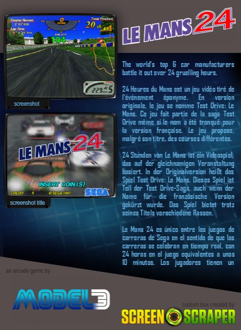 Le Mans 24 - Dos