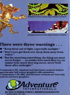 Gremlins - The Adventure - Dos
