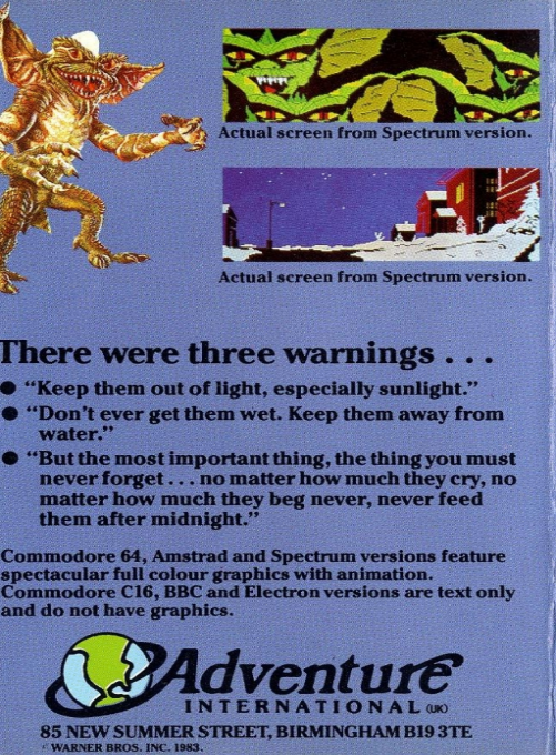 Gremlins - The Adventure - Dos