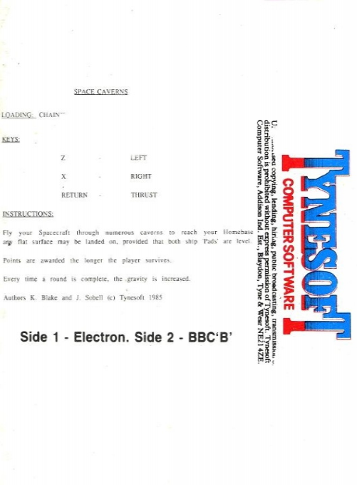 Space Caverns - Dos