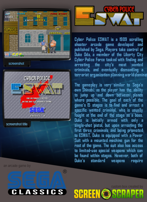 Cyber Police ESWAT - Dos