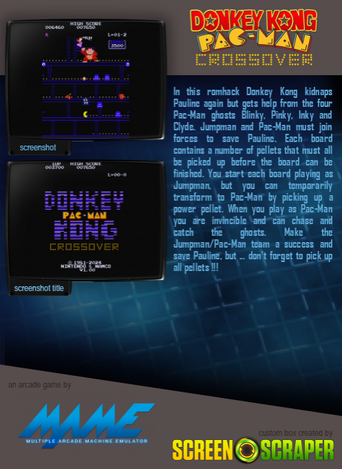 Donkey Kong Pac-Man Crossover - Dos