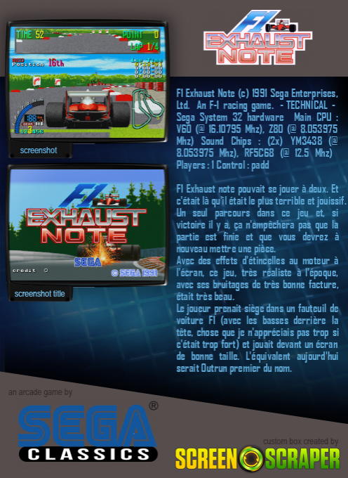 F1 Exhaust Note - Dos